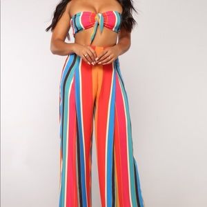 NWT Striped Two Piece Set